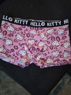 Hello Kitty Pink Printed LADIES Boxer Briefs with Black Logo Waistband